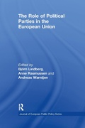 Cover: The Role of Political Parties in the European Union - Routledge