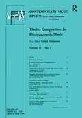 Cover: Timbre Composition in Electroacoustic Music - Harwood-Academic Publishers