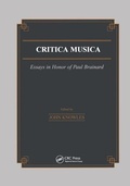 Cover: Critica Musica - Gordon & Breach Science Publishers,The Netherlands