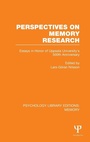 Cover: Perspectives on Memory Research (PLE:Memory) - Psychology Press Ltd