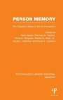 Cover: Person Memory (PLE: Memory) - Psychology Press Ltd