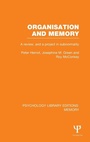 Cover: Organisation and Memory (PLE: Memory) - Psychology Press Ltd