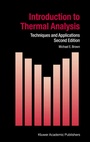 Cover: Introduction to Thermal Analysis - Kluwer Academic Publishers