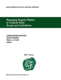 Cover: Managing Organic Matter in Tropical Soils: Scope and Limitations - Springer