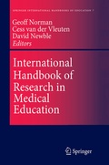 Cover: International Handbook of Research in Medical Education - Springer