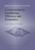 Cover: Complementarity, Equilibrium, Efficiency and Economics - Springer