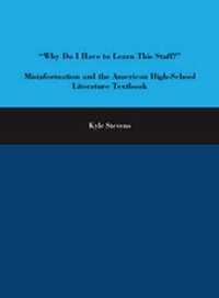 Enlarge image Cover: Why Do I Have to Learn This Stuff? - Trafford Publishing