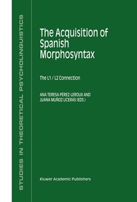Abbildung von: The Acquisition of Spanish Morphosyntax - Springer