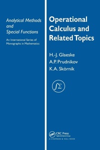 Enlarge image Cover: Operational Calculus and Related Topics - Chapman & Hall/CRC