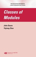 Cover: Classes of Modules - Chapman & Hall/CRC