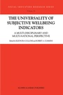 Cover: The Universality of Subjective Wellbeing Indicators - Kluwer Academic Publishers