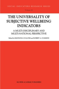 Enlarge image Cover: The Universality of Subjective Wellbeing Indicators - Springer