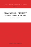 Cover: Advances in Quality of Life Research 2001 - Kluwer Academic Publishers