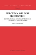 Cover: European Welfare Production - Kluwer Academic Publishers