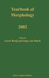 Abbildung von: Yearbook of Morphology 2002 - Kluwer Academic Publishers
