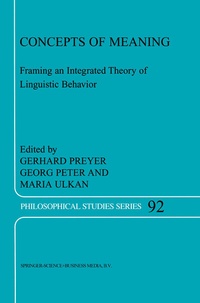 Enlarge image Cover: Concepts of Meaning - Kluwer Academic Publishers