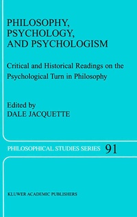 Abbildung von: Philosophy, Psychology, and Psychologism - Kluwer Academic Publishers