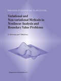 Cover: Variational and Non-variational Methods in Nonlinear Analysis and Boundary Value Problems - Springer