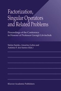 Cover: Factorization, Singular Operators and Related Problems - Kluwer Academic Publishers