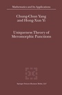 Cover: Uniqueness Theory of Meromorphic Functions - Springer