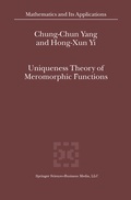 Cover: Uniqueness Theory of Meromorphic Functions - Springer