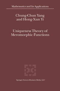 Enlarge image Cover: Uniqueness Theory of Meromorphic Functions - Springer