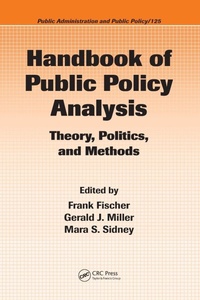 Enlarge image Cover: Handbook of Public Policy Analysis - CRC Press