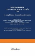 Cover: Bibliographie linguistique de l'ann&eacute;e 1999/Linguistic Bibliography for the year 1999 - Kluwer Academic Publishers
