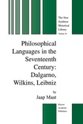 Cover: Philosophical Languages in the Seventeenth Century - Springer