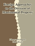 Bild: Foreign Approaches to the Division of Matrimonial Property - University Press of the Pacific