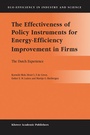 Cover: The Effectiveness of Policy Instruments for Energy-Efficiency Improvement in Firms - Springer