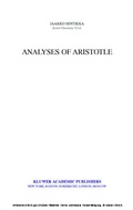 Cover: Analyses of Aristotle - Springer