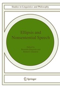 Cover: Ellipsis and Nonsentential Speech - Springer