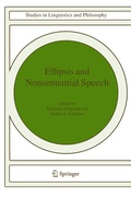 Cover: Ellipsis and Nonsentential Speech - Springer