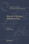 Cover: History of Science, History of Text - Springer