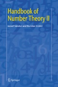 Cover: Handbook of Number Theory II - Springer