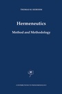 Cover: Hermeneutics. Method and Methodology - Springer