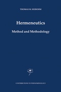 Cover: Hermeneutics. Method and Methodology - Springer