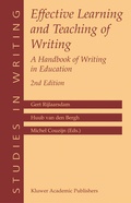 Cover: Effective Learning and Teaching of Writing - Springer