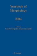 Cover: Yearbook of Morphology 2004 - Springer