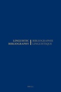 Cover: Linguistic Bibliography for the Year 2000 / Bibliographie Linguistique de l'Ann&eacute;e 2000 - Springer