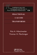 Cover: Fractional Cauchy Transforms - Chapman & Hall/CRC