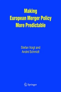 Enlarge image Cover: Making European Merger Policy More Predictable - Springer