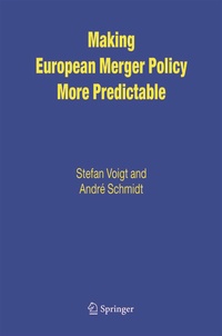 Enlarge image Cover: Making European Merger Policy More Predictable - Springer