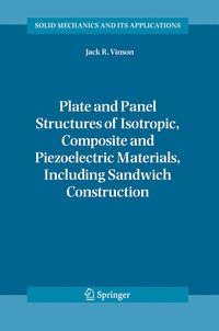 Abbildung von: Plate and Panel Structures of Isotropic, Composite and Piezoelectric Materials, Including Sandwich Construction - Springer