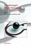 Cover: Zdenek Kopal's Binary Star Legacy - Springer