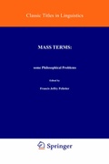 Cover: Mass Terms: Some Philosophical Problems - Kluwer Academic Publishers
