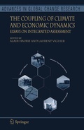 Cover: The Coupling of Climate and Economic Dynamics - Springer