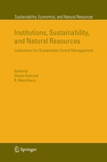 Cover: Institutions, Sustainability, and Natural Resources - Springer