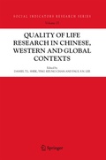 Cover: Quality-of-Life Research in Chinese, Western and Global Contexts - Springer